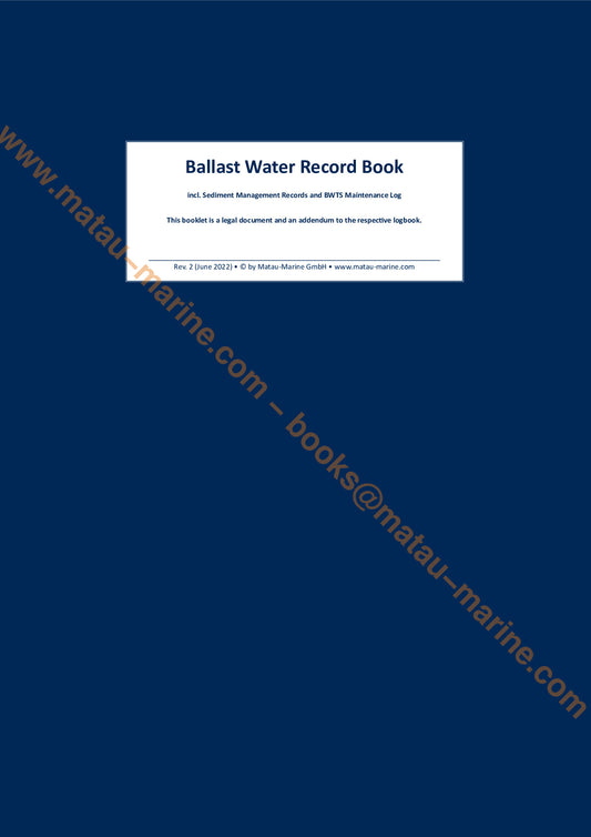 4001 Matau-Marine - Ballast Water Record Book