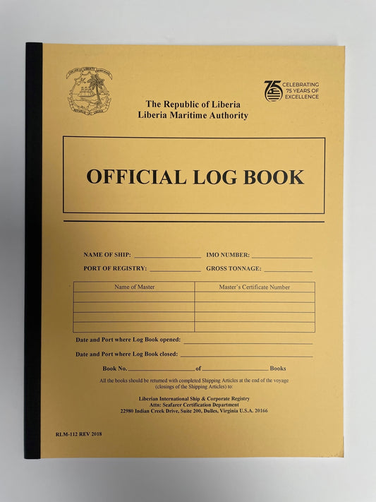 Liberian Logbook - Official Log Book (RLM-112)